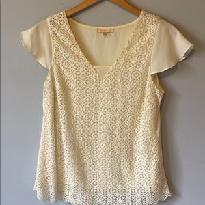 Cotton crochet front cap sleeve